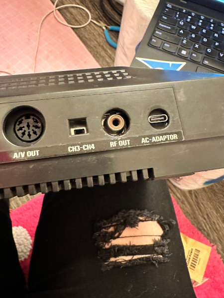 the ports on the back of the master system with the new usb C port in the AC port