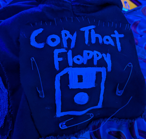 the patch with one side now threaded both ways