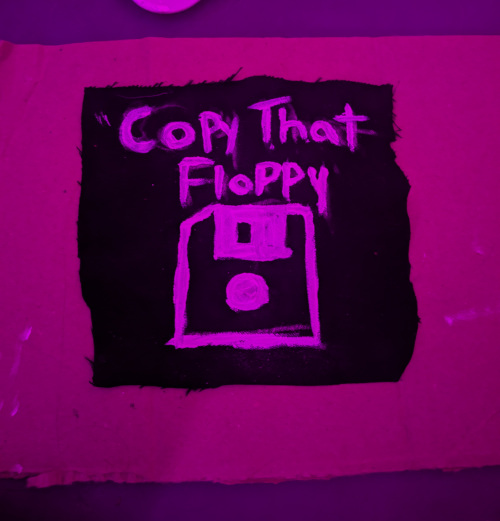 the patch now with the design in white paint