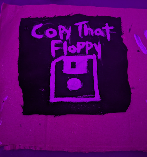 the patch with some of the white paint cleaned up